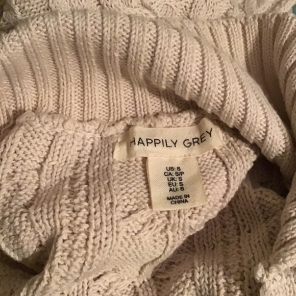 😎#55, HAPPILY GREY, new cond. gorgeous rib knit, chest=21/length=18, sleeves=21 - Picture 4 of 6